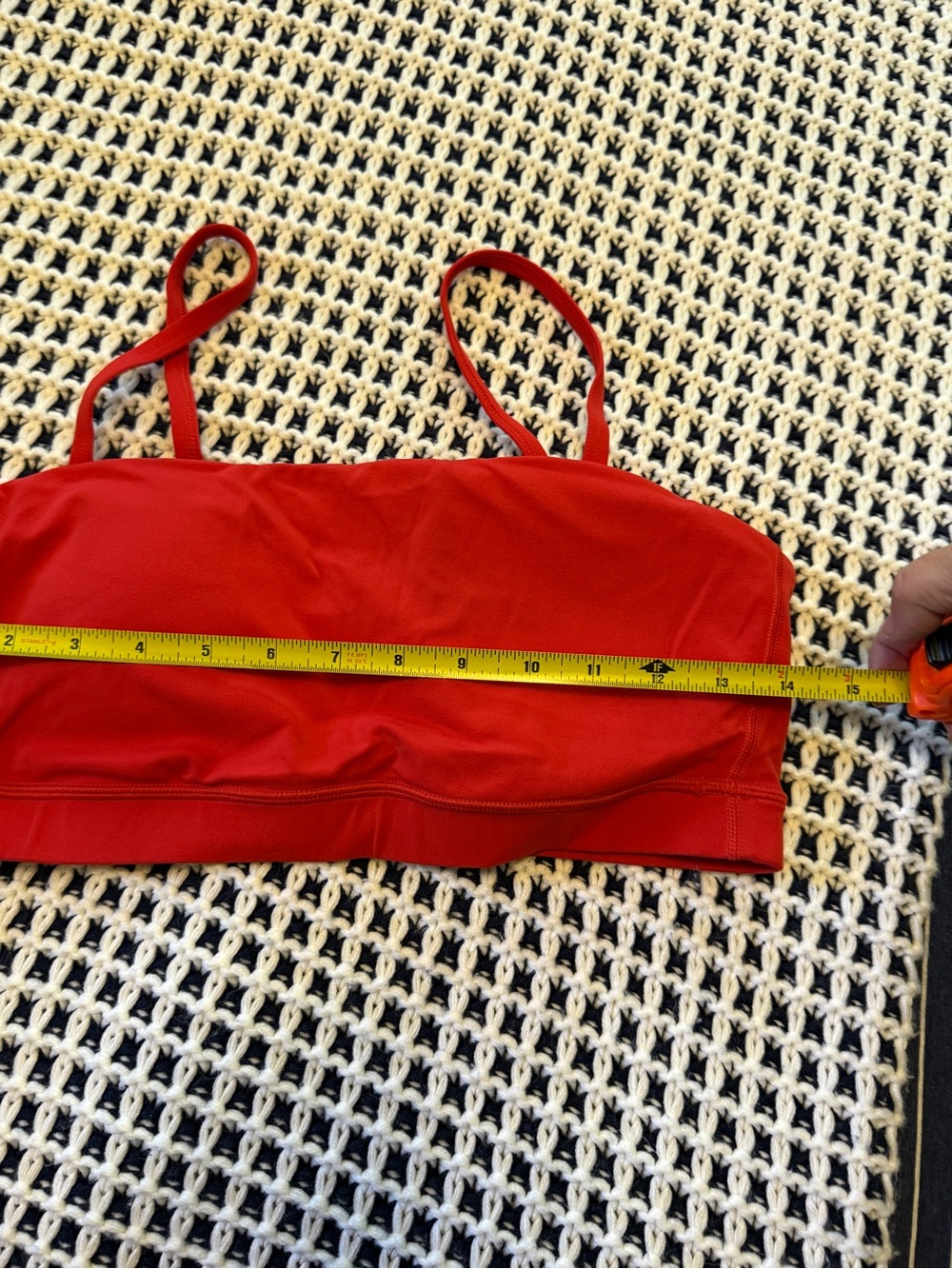 CRZ YOGA Butterluxe Women's Adjustable Spaghetti Padded  Sports Bra red Size L - Picture 5 of 6